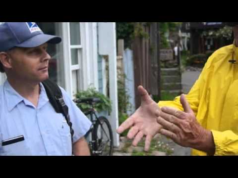 Massachusetts Mail Man - The Phantom Fisherman interviews local shop owner in Rockport, Massachusetts.