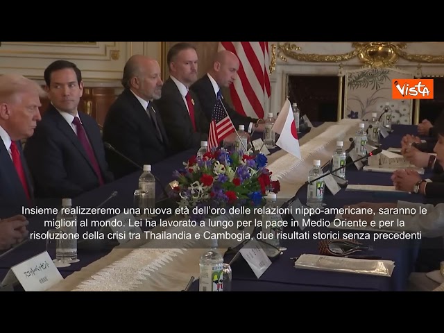 Premier giapponese Sanae Takaichi a Trump: Insieme realizzeremo nuova età dell'oro SOTT