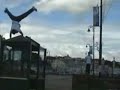 Boy vanish in bus stop glass - cool magic
