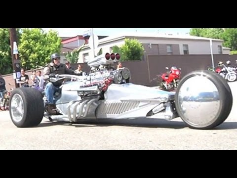 Hemi Powered Rocket II Trike Motorcycle Burnout FAIL Frogman Tim Cotterill Blastolene