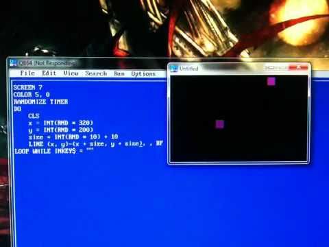 how to draw a rectangle in qbasic