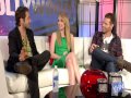 the lovely emma roberts and michael angarano pay a visit to the young hollywood studio after crossing paths alongside freddie highmore in 'the art of getting...