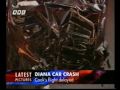 Princess Diana's car crash,  BBC rolling news footage.
