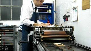 Printing a letterpress at Pratt NY