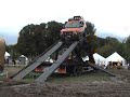 4x4 drives over log cabin and 4WD ramp 4x4 drives over log cabin and 4WD ramp