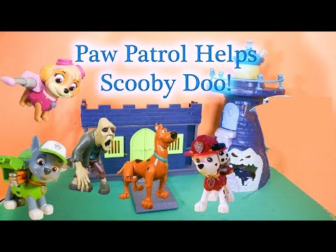 PAW PATROL NickeloDeon Paw Patrol Helps Scooby Doo Catch a Bad Guy A Paw Patrol Video