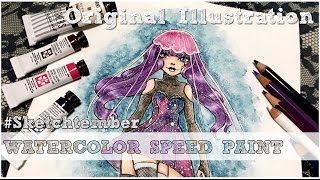 New video up! #sketchtember Jellyfish Girl Speed Paint