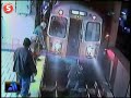 Drunk woman survives near miss with train