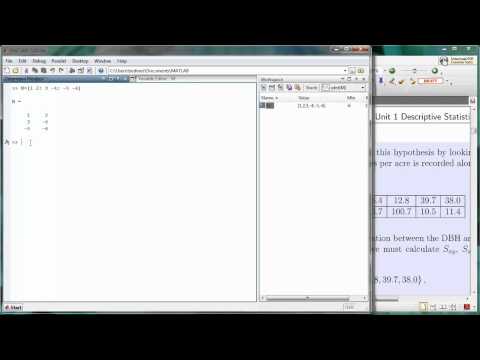 how to define nxn matrix in matlab