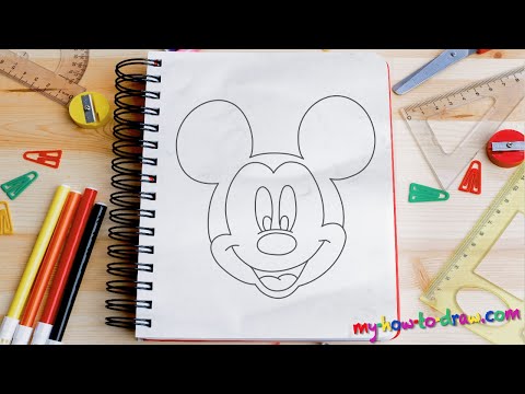 how to draw mickey mouse