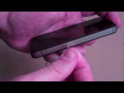 how to remove a sim card from a iphone 4