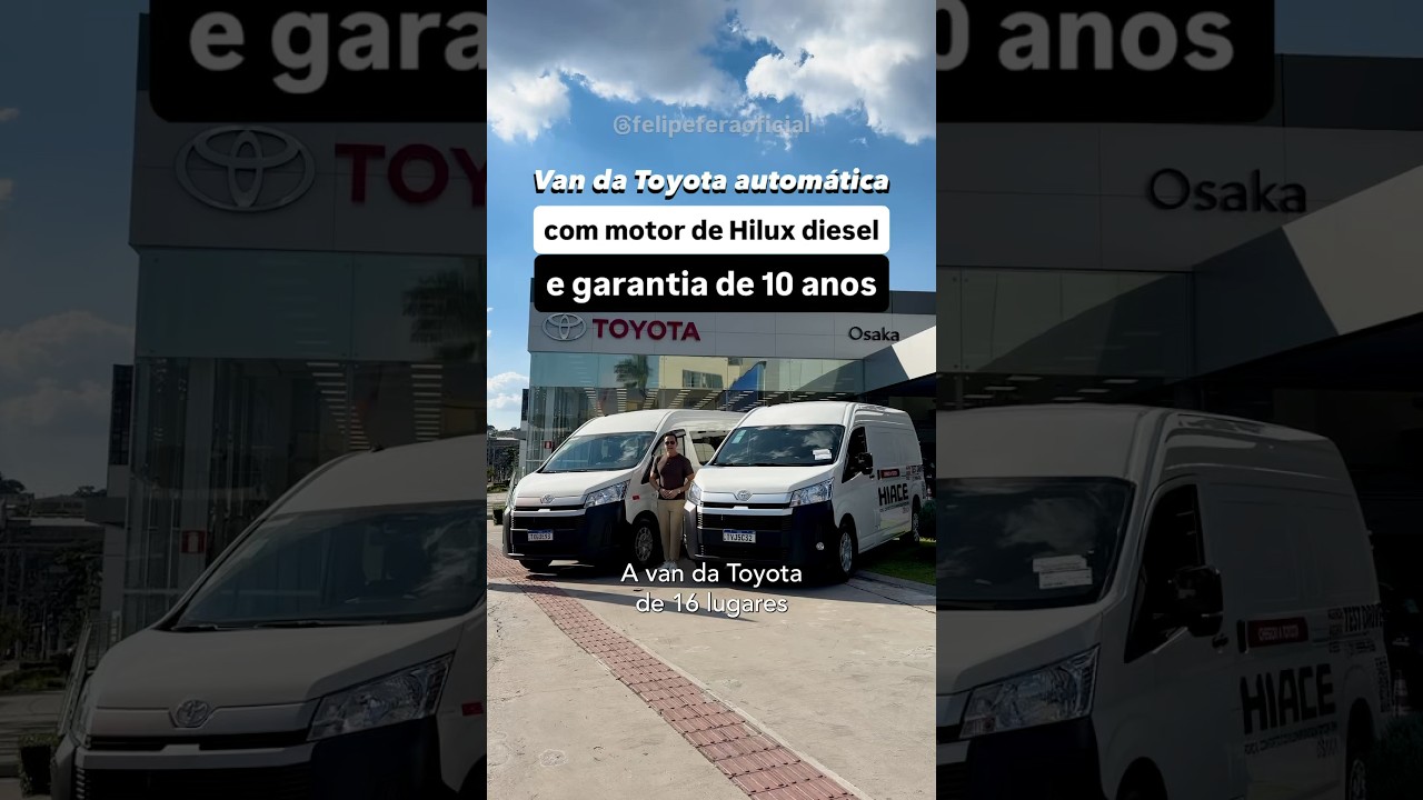 Van da Toyota automática com motor de Hilux diesel e garantia de 10 anos