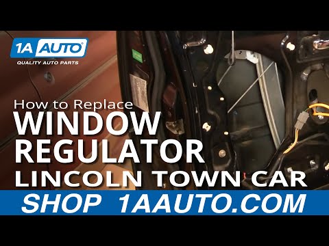 How To Replace Install Power Window Regulator Without Motor PART 2 Lincoln Town Car 98-02 1AAuto.com