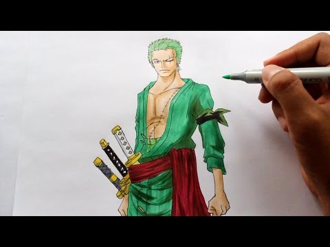 how to draw zoro