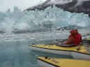 Marjorie Glacier Calving from kayaker\