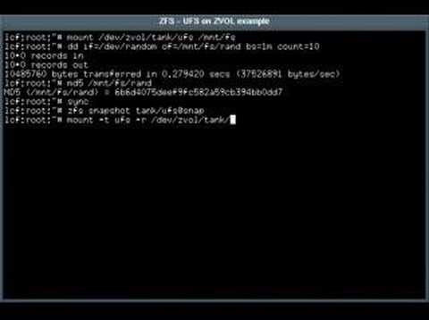 FreeBSD/ZFS - UFS on ZVOL Freebsd 8 2. FreeBSD/ZFS - UFS on ZVOL