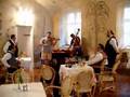 Playing to Ferenc Santa's band in Buda