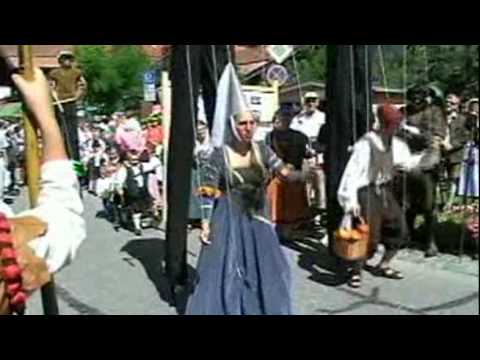 Lenggries wird Int. Flößerdorf - Historisches Flößerfest in Lenggries 2009