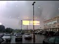 Tornado ripping through Vaughn, ripping off roofs and i assume power lines. I shot this while i was eating chicken cutlet Sandwich at Via Paninni located at HWY 7 and Martingrove in Vaughn ON