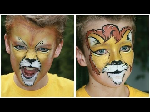 how to face paint a lion