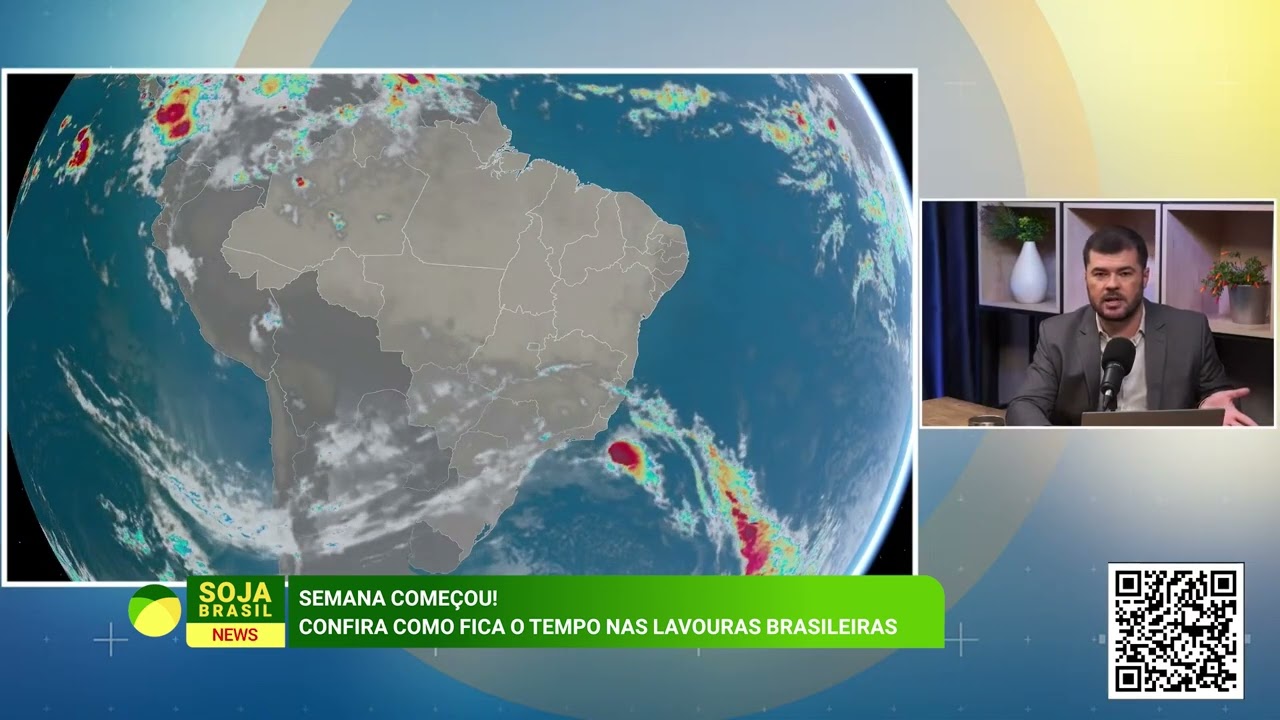 Frente fria continua atuando e leva temporais | Previsão do tempo | Soja Brasil