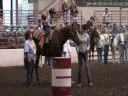 derek riding bo at the special olympics in his western riding class. he won 3rd place