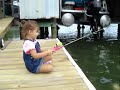 2 year old girl fishing catch and release -get em karley