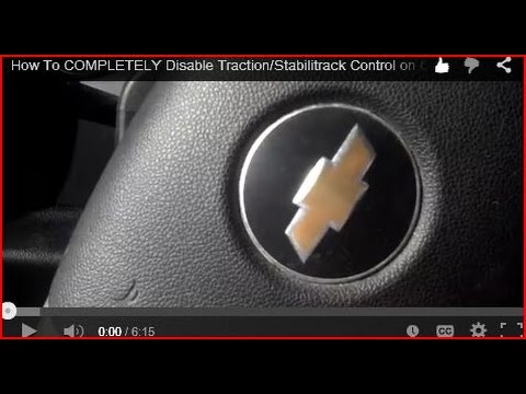 How To COMPLETELY Disable Traction/Stabilitrack Control on GM/Chevy