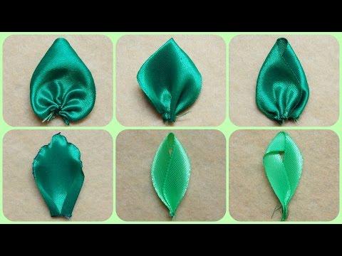 Листочки из атласной ленты мастер класс видео Листочки из атласной ленты мастер класс видео