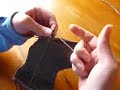 Twined knitting (Tv��ndsstickning) holding the yarn
