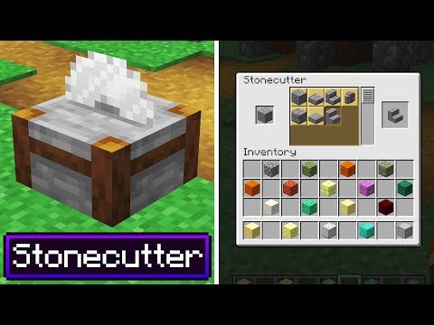 Stonecutter New Ways To Get Blocks Minecraft 1 14 Snapshot Update 19w04a Minecraftvideos Tv