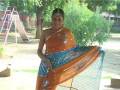 videos de Aqua Blue Pure Georgette Leheriya Saree with Blouse