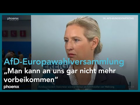 AfD-Europawahlversammlung: Alice Weidel zu den aktuellen Umfragewerten