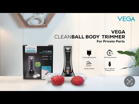 Vega Cleanball Body Trimmer for Men Multi Purpose Trimmer Waterproof 90 Min Runtime (VHTH-33)(549 g)