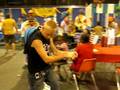 White boy vs. black clown dance off