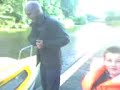tony falls off pontoon into the canal at kirkintilloch.