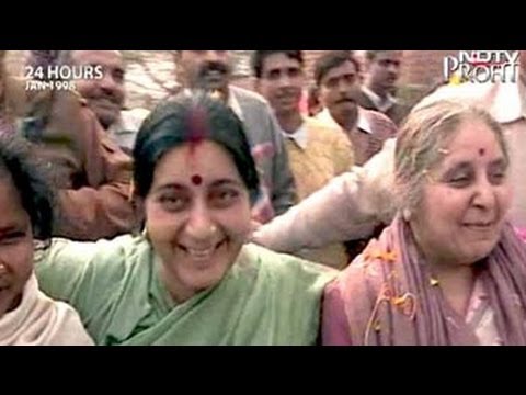 aired - 24 Hours: There's a good reason why BJP candidate from South Delhi Sushma Swaraj's day starts at the crack of dawn at election time. Once she bolts her break...