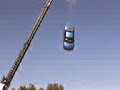 Car falling from crane