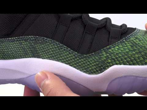 Air Jordan 11 Low Nightshade / Green Snakeskin