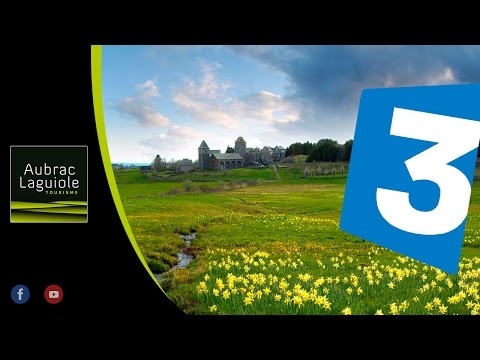 Aubrac. - Présentation du plateau de l'Aubrac avec sa flore, sa culture, ses troupeaux de vaches Aubrac,...