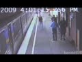 The baby survives with only a bump on its head. ... baby gets get run over by train news pram hit tracks 