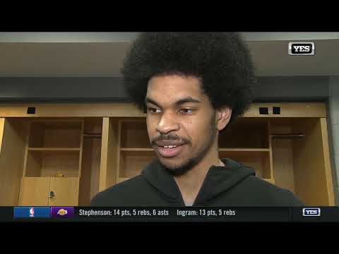 Video: Jarrett Allen on his blocks, dunks and Nets 117-110 win over the Bulls