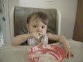 Iola eating her lunch