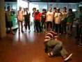 bboy born freestyling at his skool