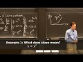 Calculus finds the relationship between the distance traveled and the speed - easy for constant speed, not so easy for changing speed. Professor Strang is finding the 