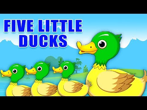 fünf kleine Enten | Kinderreime | Five Little Ducks | Nursery Rhymes
