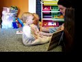 Sissy reads a book