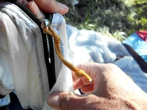 how to fix a zipper on a tent door