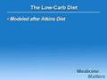 Finally, Weight-loss Diets that Work? Medicine Matters from Sandra Fryhofer, MD