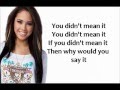 Jasmine Villegas - Didn't Mean It (Lyric Video)